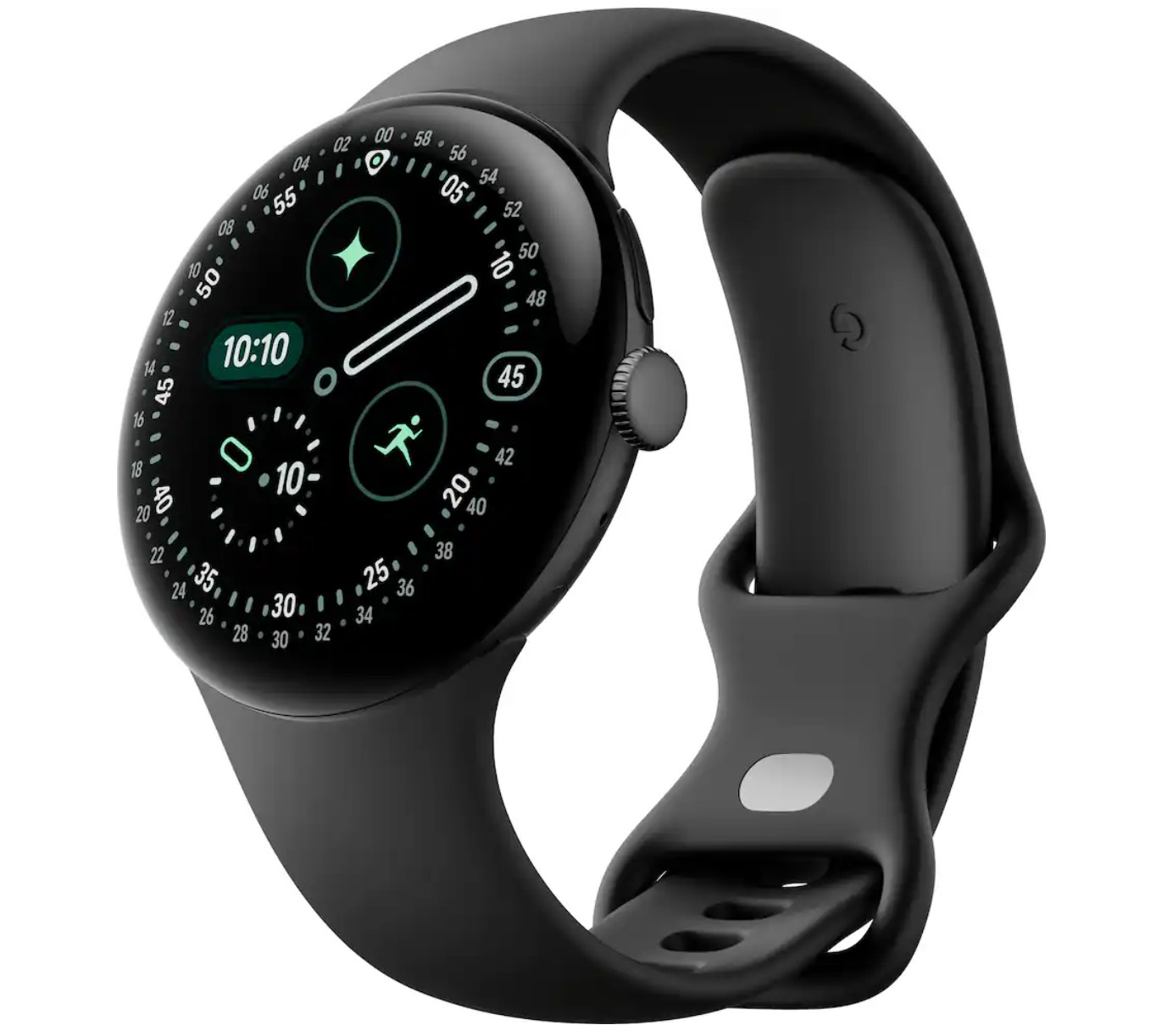NEW Google Pixel Watch 4 45mm Wifi GPS Matte Black Case Obsidian Band AI Gemini