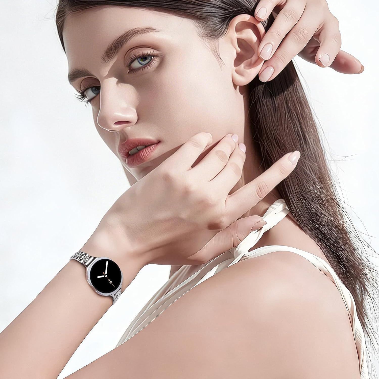 Sleek Stainless Steel Band for Samsung Galaxy Watch 8 40mm, Stylish Replacement