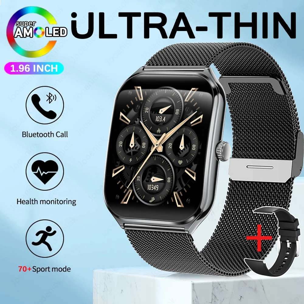 Ultra Thin Men’s Smartwatch AB5691 1.96″ AMOLED 368*448 Always Health