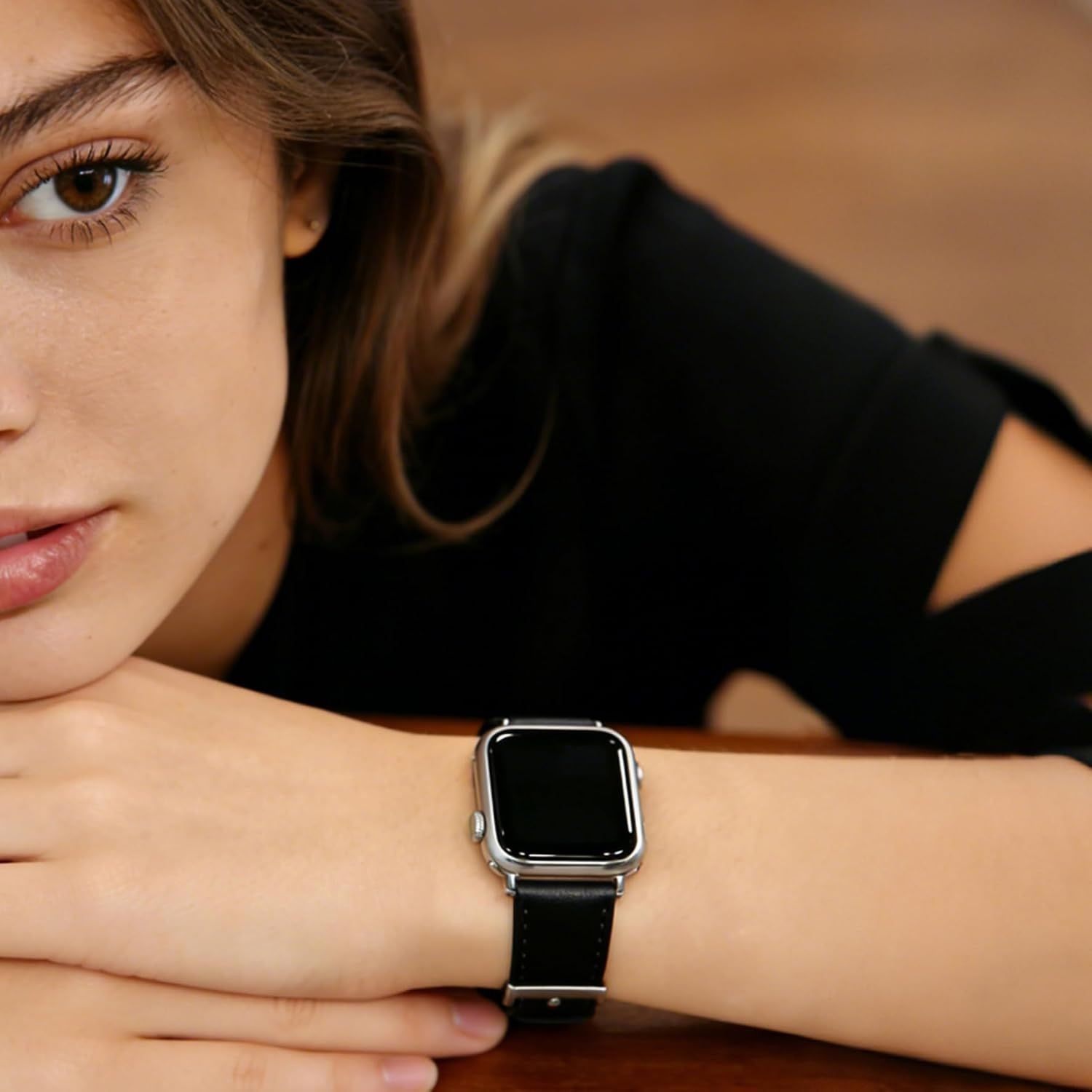 Genuine Leather Strap Compatible with Apple Watch Ultra/SE 49mm 44mm