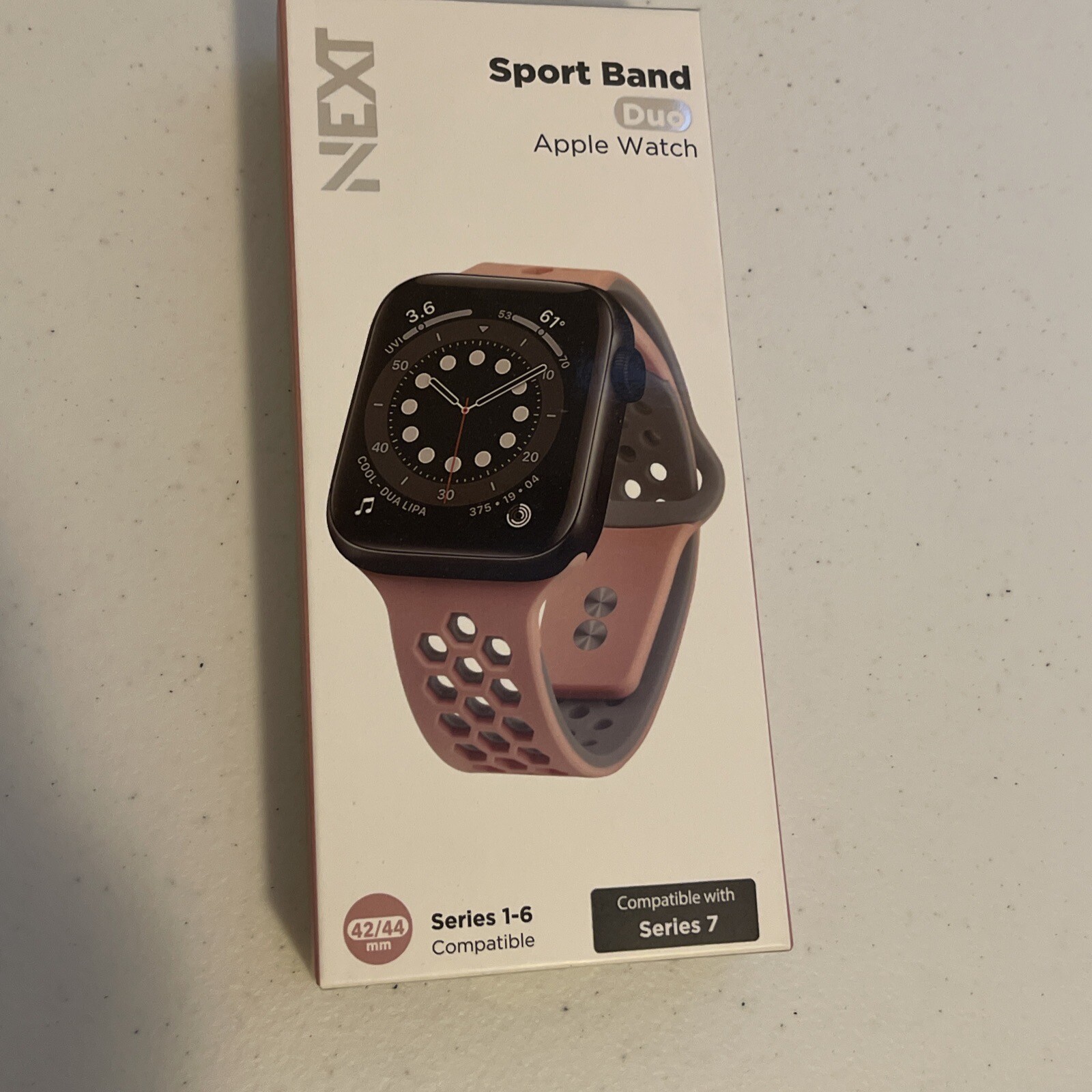 LAUT – Active Band for Apple Watch 42mm and 44mm – Pink & Gray