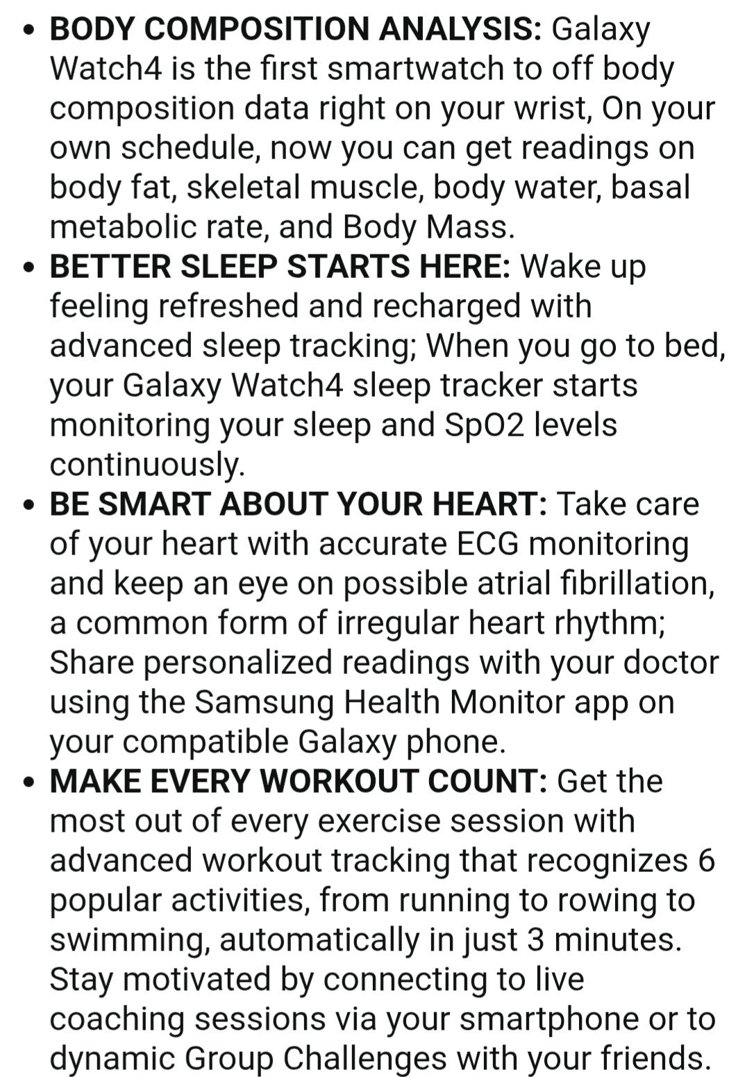BRAND NEW Samsung Galaxy Watch4 R870/ Smart Watch Health Monitor Fitness Tracker