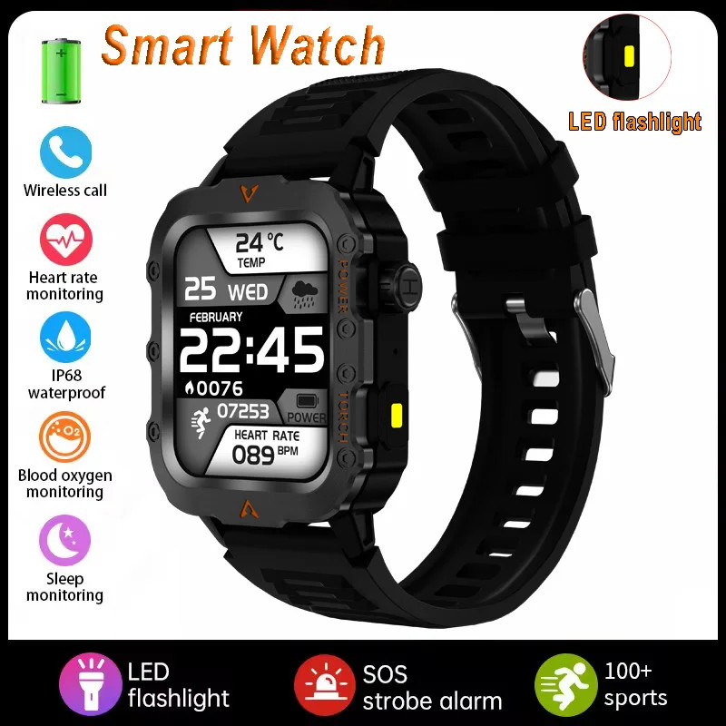 Men’s Smart Sports Watch with 1.71″ Screen, Blood Oxygen, Bluetooth, Multi-Sport