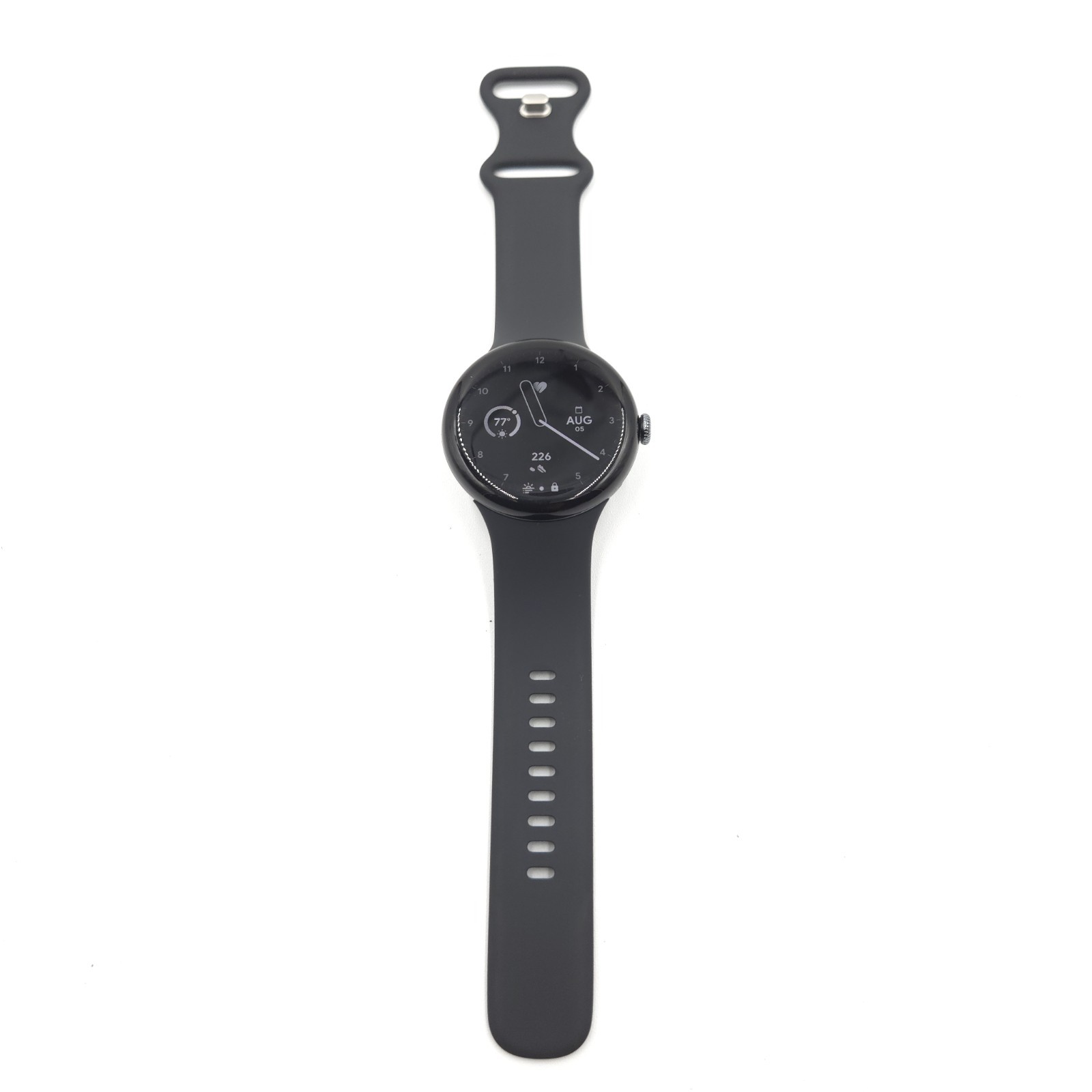 Google Pixel Watch 3 45mm Wi-Fi Aluminum Case Matte Black Obsidian Band