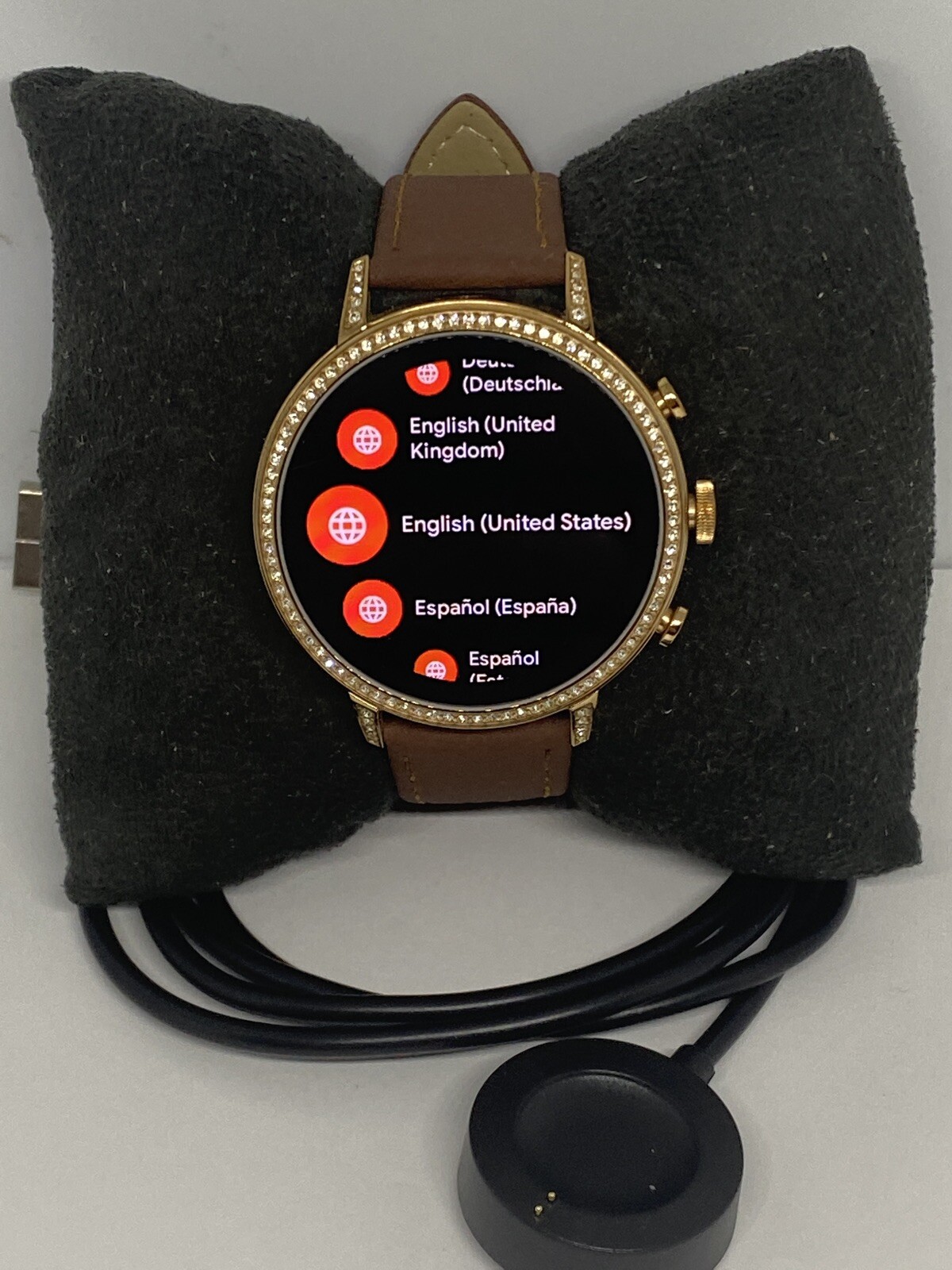 Fossil Gen 4 Authentic Digital Dial Smart Watch Custom Band FTW6015 AB605