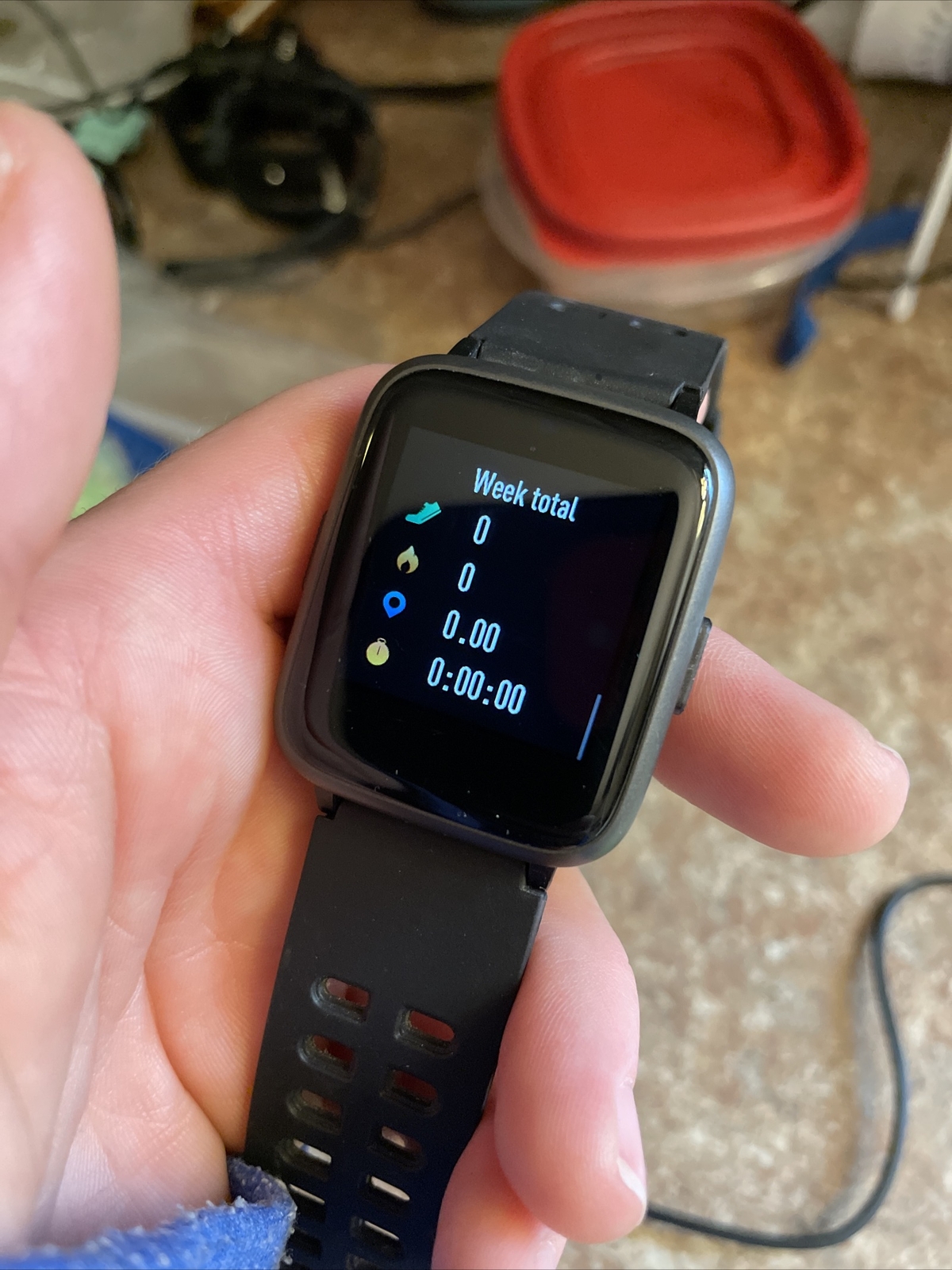 FitLife Smartwatch Black band, heart rate, calories, sports, notifications etc!!