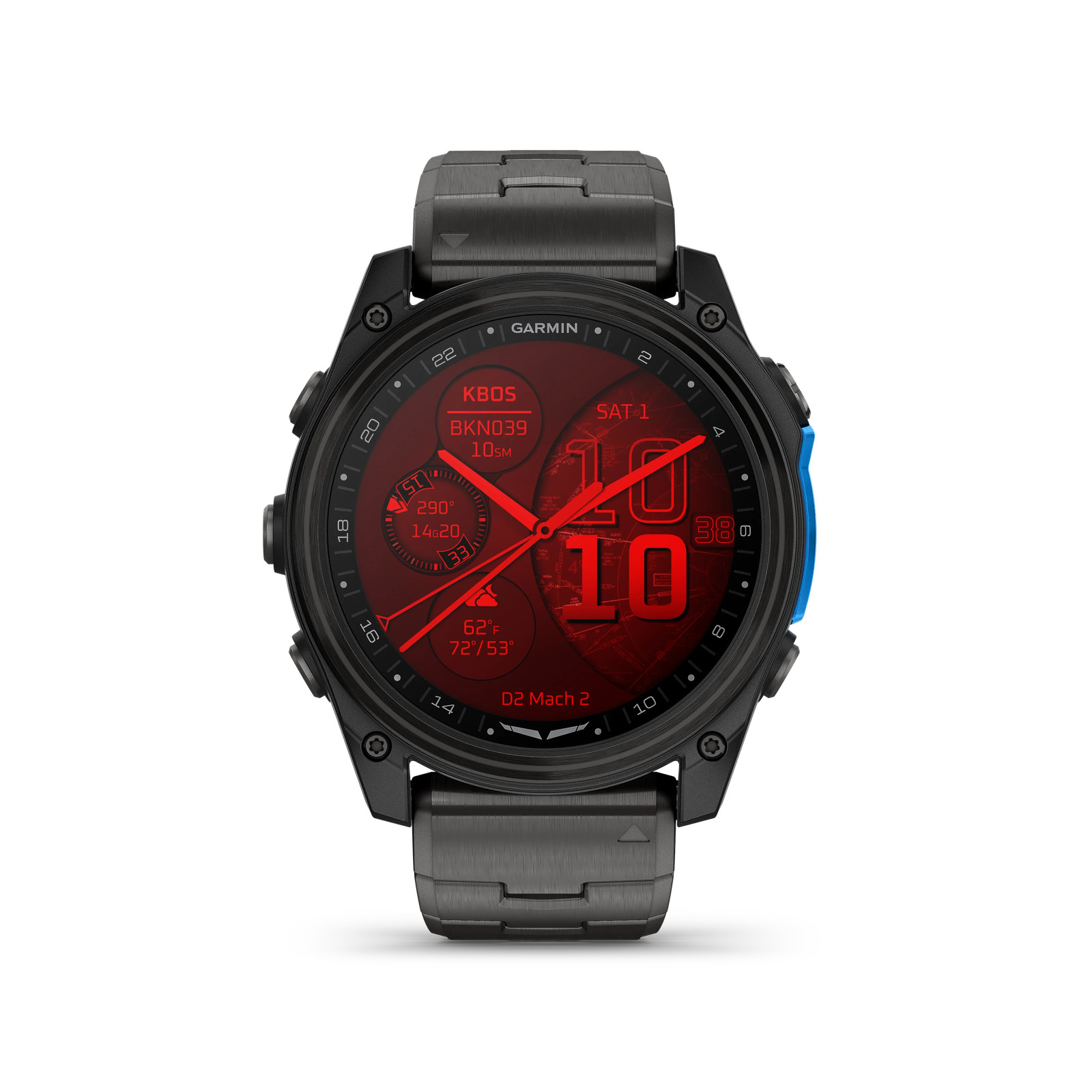 Garmin D2 Mach 2 51 mm Carbon DLC with Titanium Band Smartwatch 010-02905-30