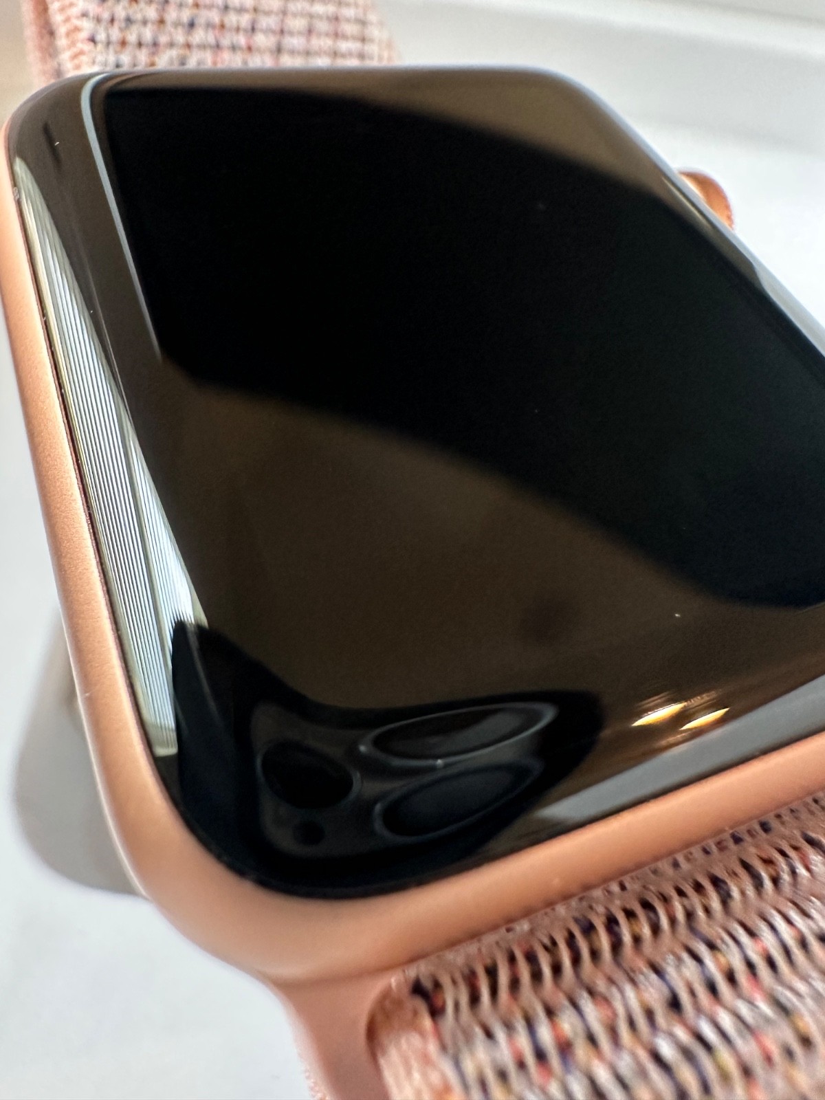 Apple Watch Series 3 42mm Gold Aluminum Pink Sand Sport Loop – Brand New As Is