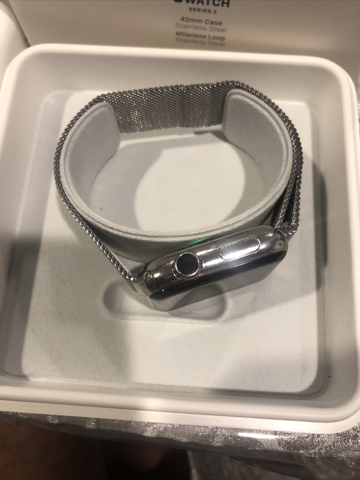 Pre-Owned Apple Watch Series 2 42mm Stainless Steel Case Silver Milanese Loop