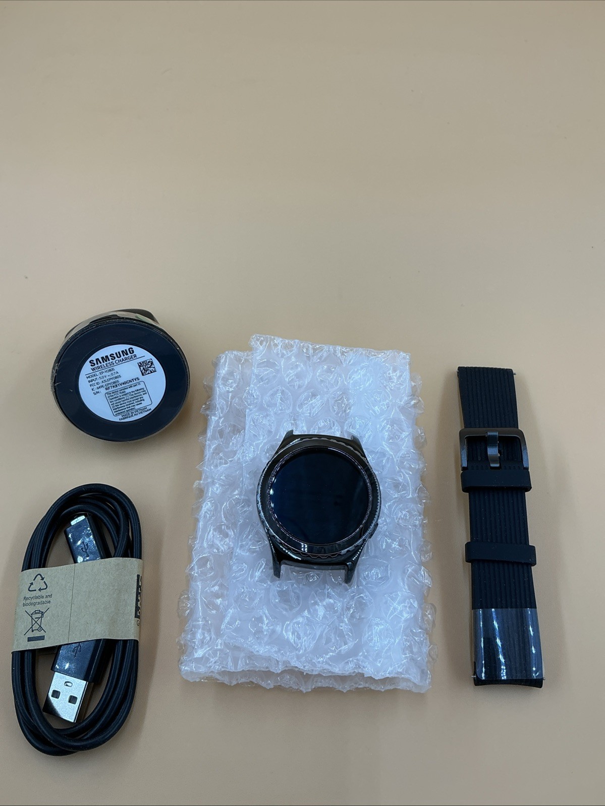 Samsung Galaxy Watch Gear S2 Classic Sm-r 732-black Excellent Condition