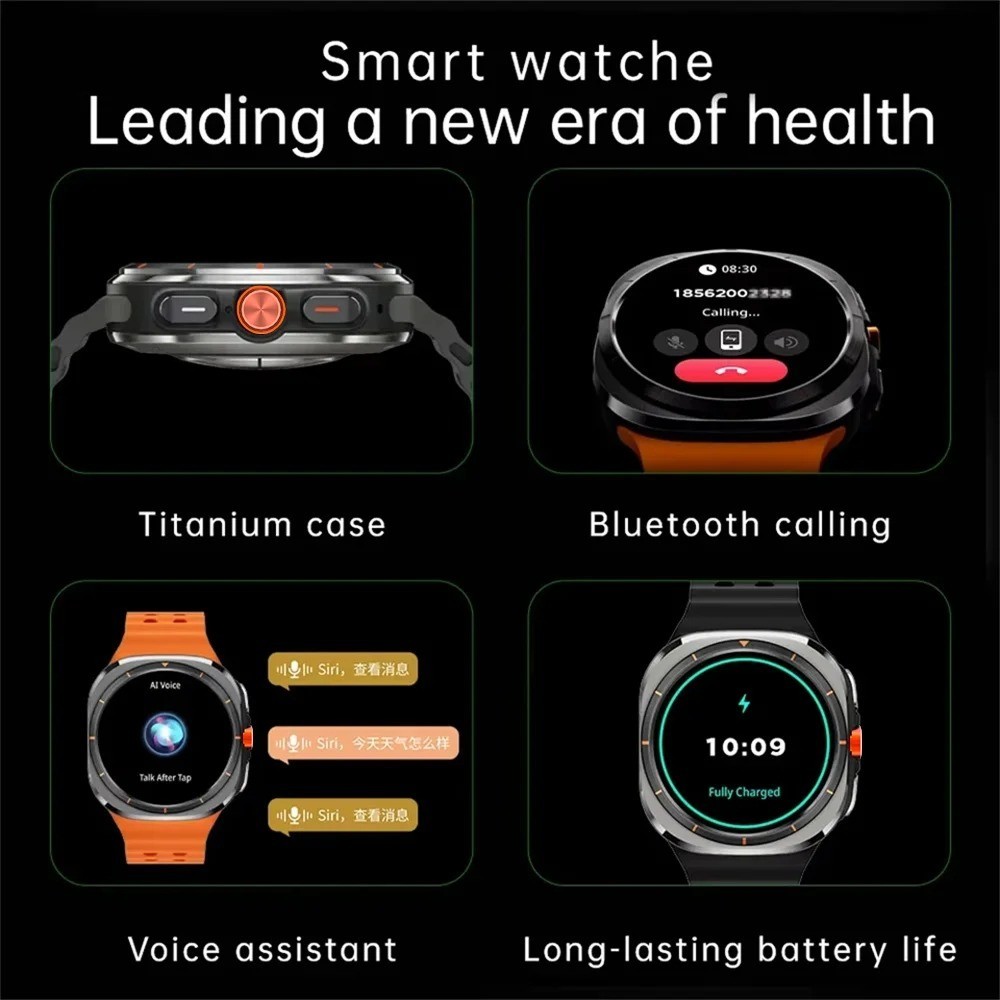 2025 Smartwatch Men Women AMOLED GPS Bluetooth Call Fitness Tracker Gym Fun Gift