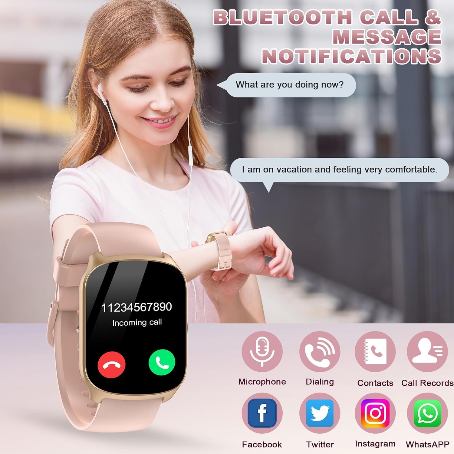 Reloj Inteligente De Pulsera Con Bluetooth Para Hombre Android y iOS iPhone 2026