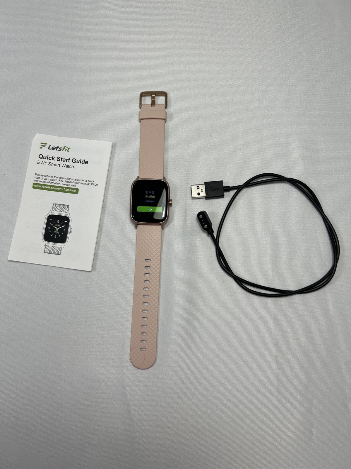 Letsfit Smart Watch E-46 Pink Bezel + Pink Band