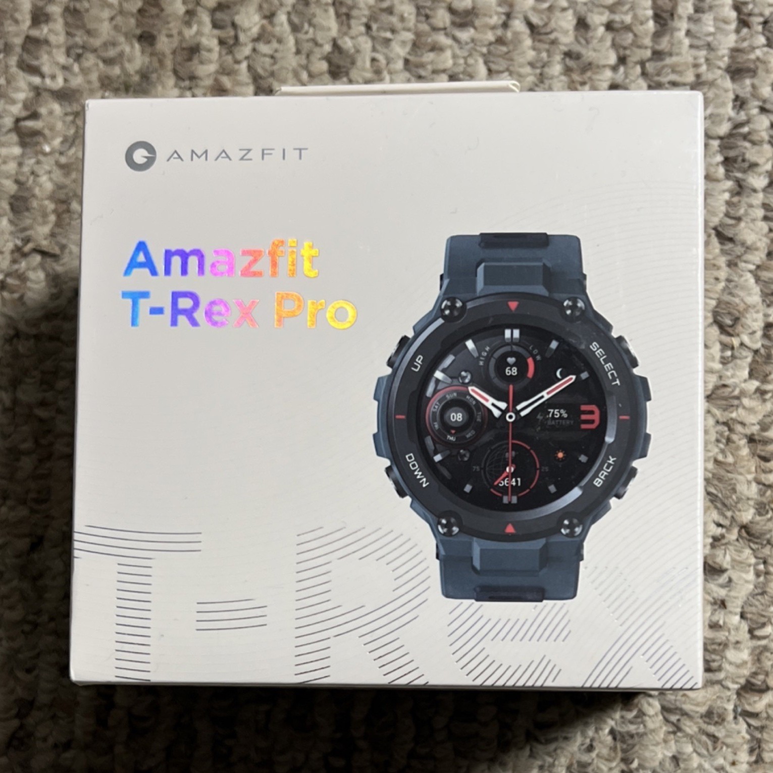 Amazfit T-Rex Pro A2013 Steel Blue Silicone Band 47mm Smart Watch Android iOS