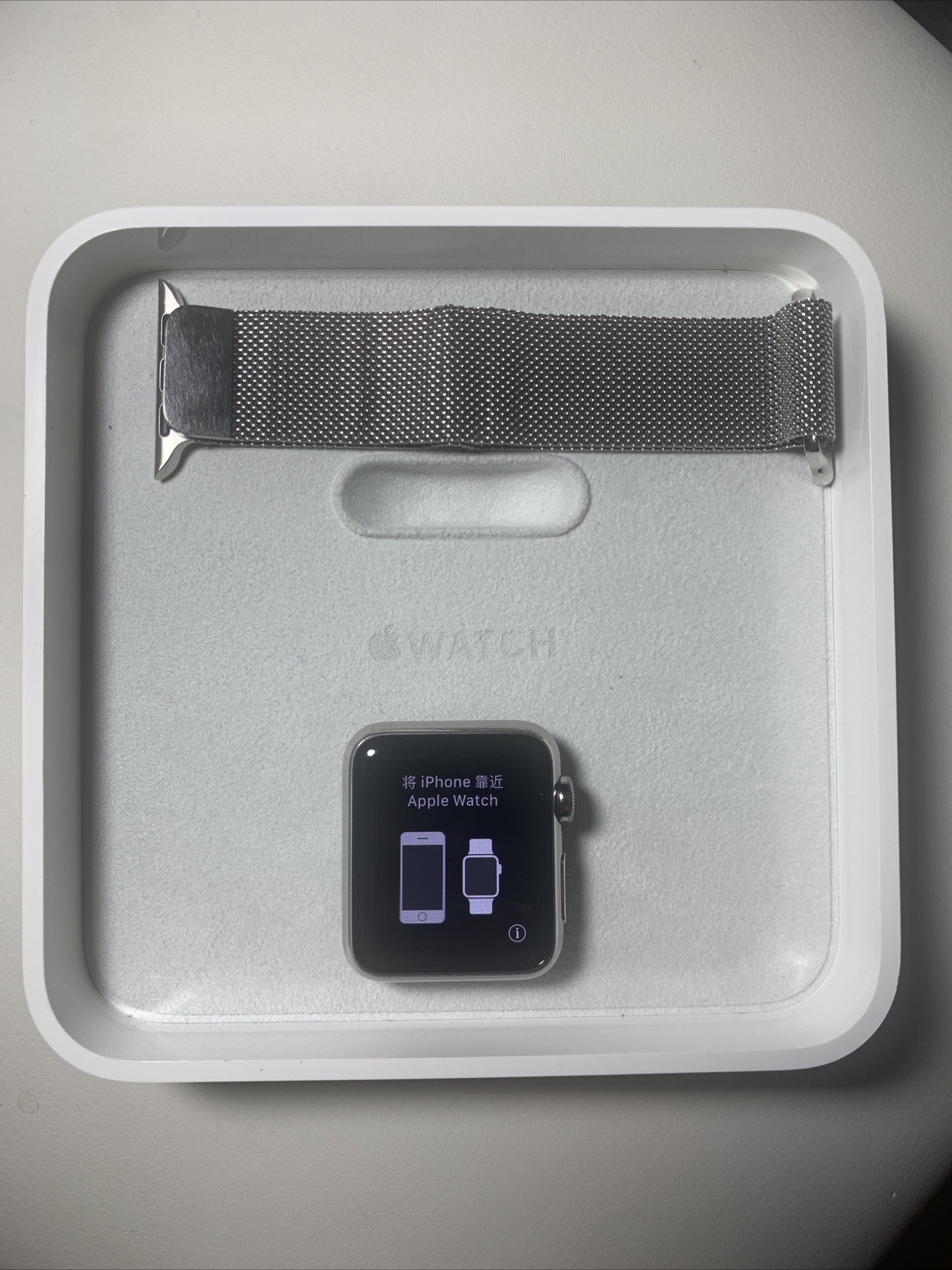 Apple Watch 1st Series 38mm Stainless Steel Case Silver Milanese Loop