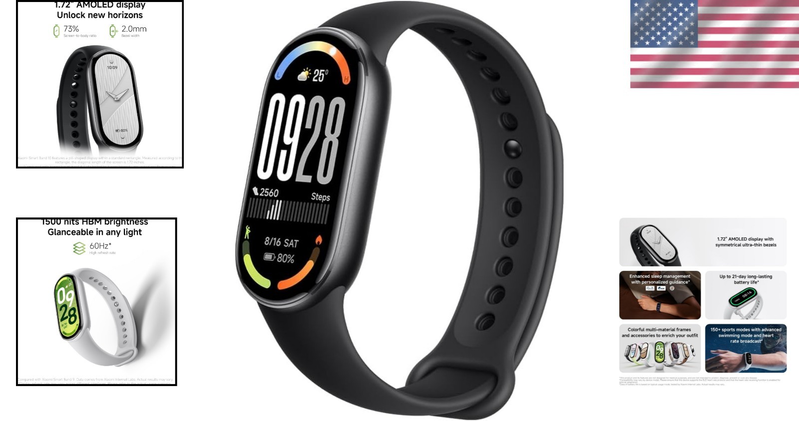 Elevate Your Wellness: Mi Smart Band 10 | 1.72″ AMOLED, Sleep & Activity Monitor