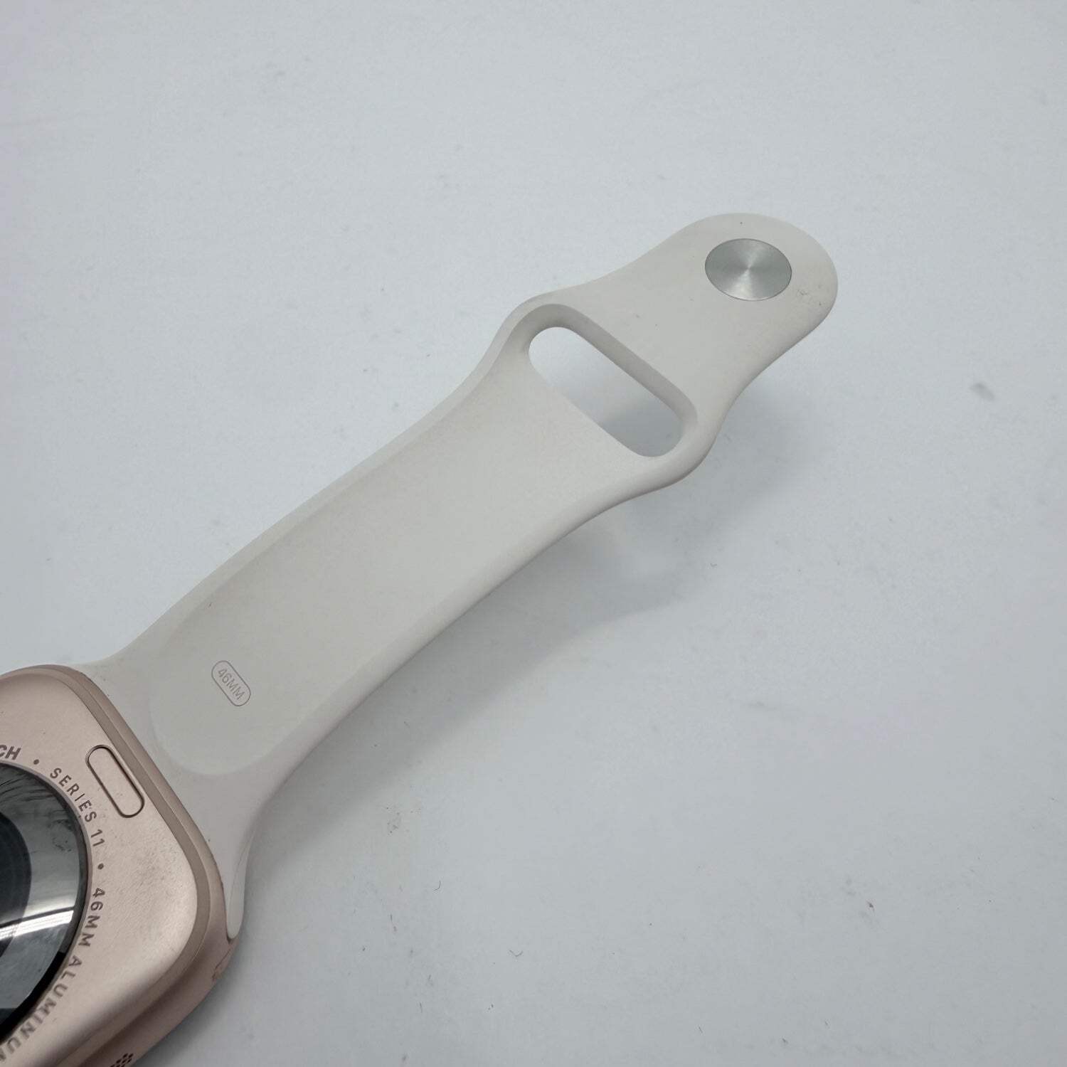 GPS Only Apple Watch Series 11 46MM Starlight Aluminum Sport Band MEV74LW/A
