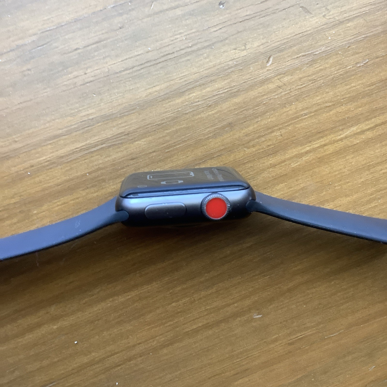 Apple Watch Series 3 black 38mm with black sports band ready for new activation