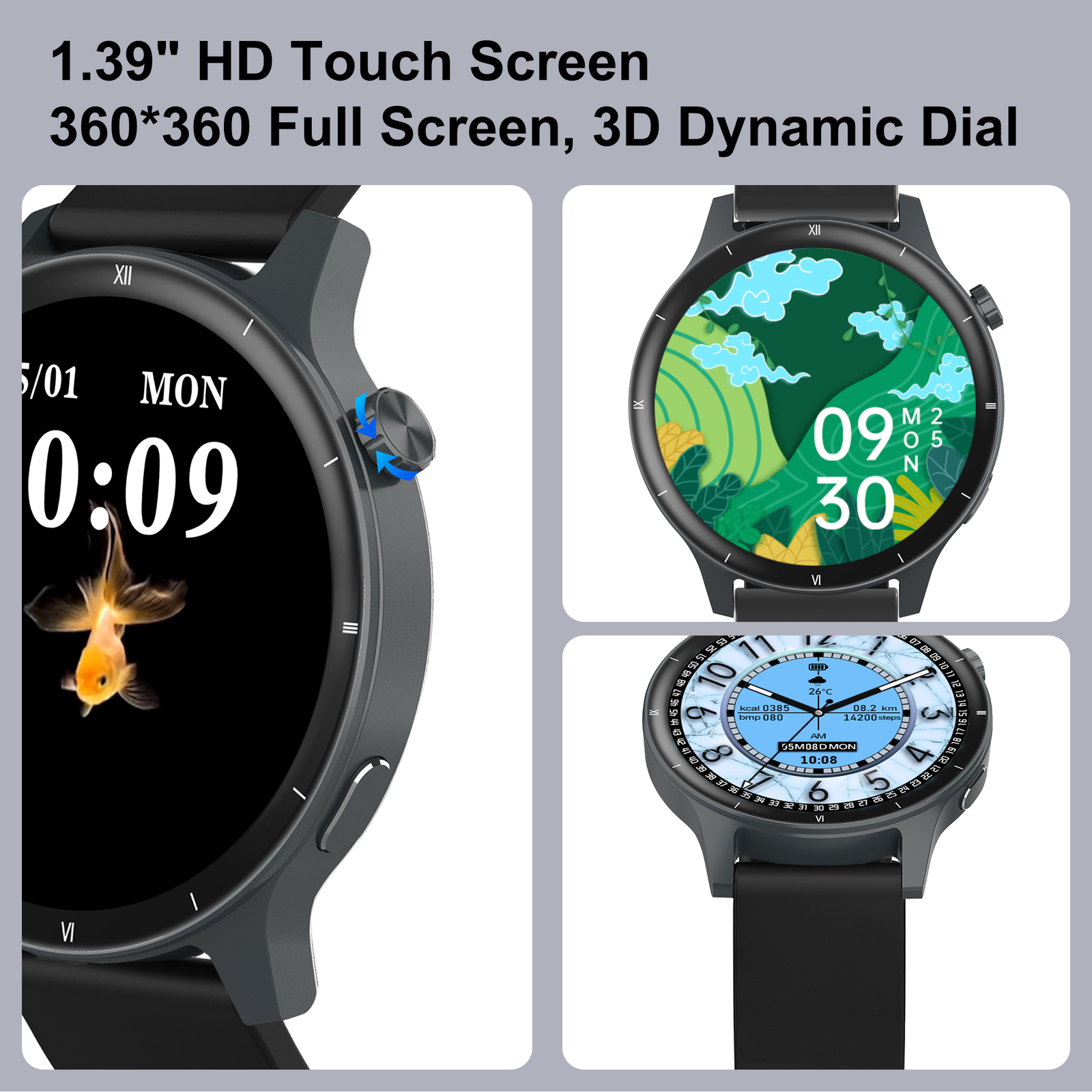 2025 Smart Watch Women Waterproof Heart Rate Bluetooth For iOS Android Samsung