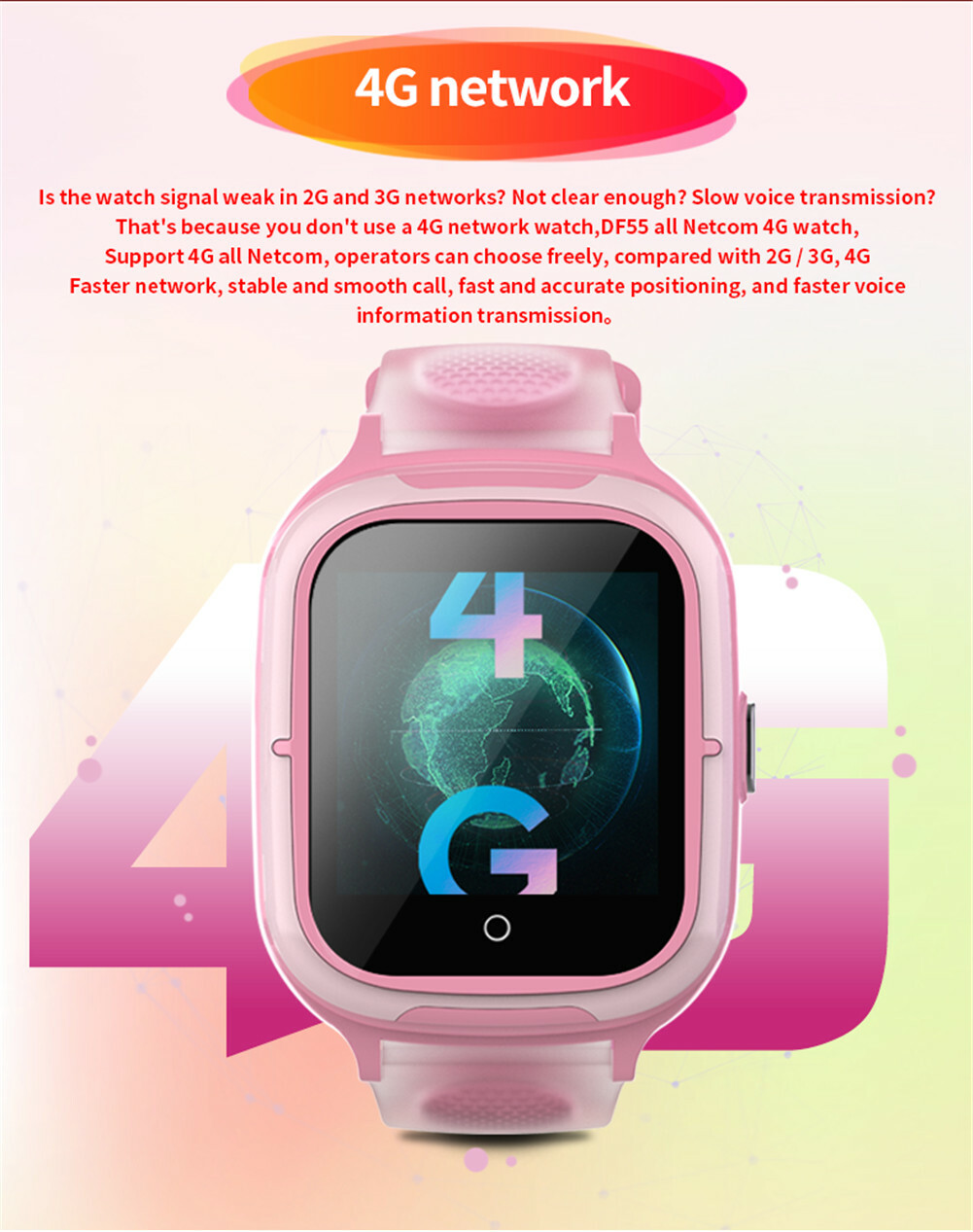 Anti-Lost Kids Smart Watch Camera 4G Phone Watch SOS Call Boys Girls Wristwatch