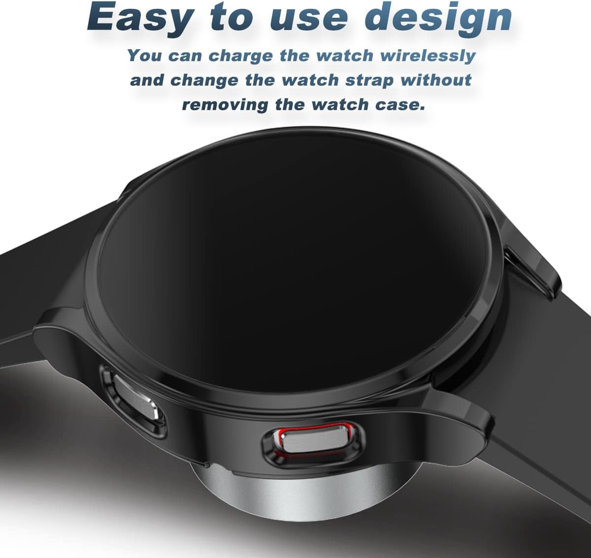 4-Pack Soft TPU Case for Samsung Galaxy Watch 5 44mm Full Around Face Cover