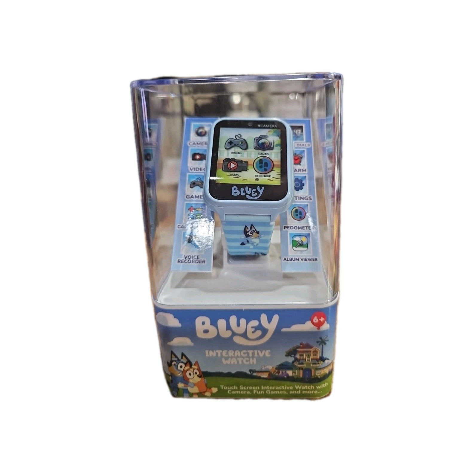 Accutime Bluey Kids Smartwatch with Camera Video Timer Games Alarm Pedometer