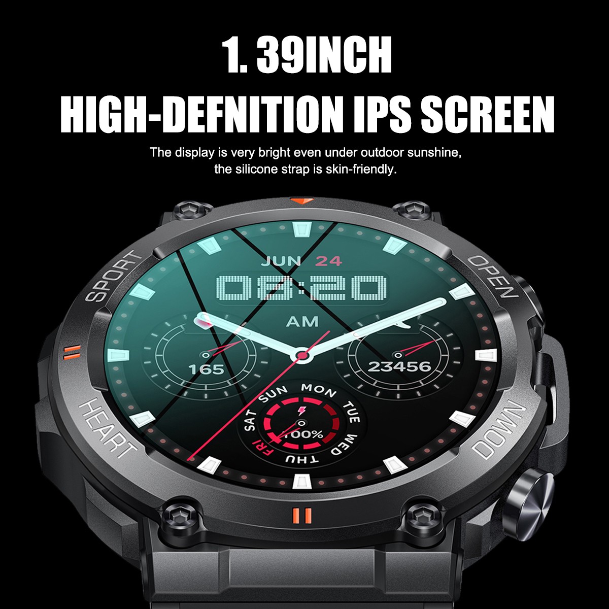 Military Smart Watch Men Waterproof Smartwatch Bluetooth Call for-iPhone Samsung