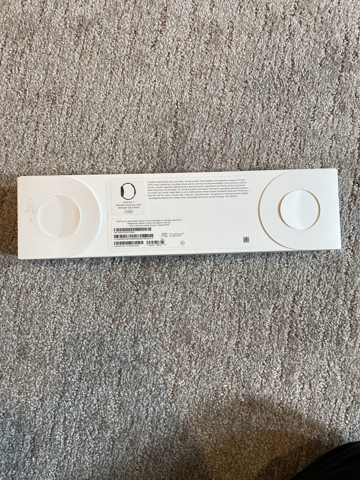 Apple Watch Series 7 41mm Aluminum Case with Sport Band – Midnight, Regular (GPS