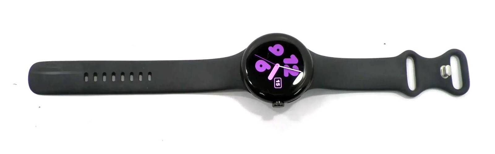 Google Pixel Watch 1 Polished Aluminum Active Band Smartwatch – Black