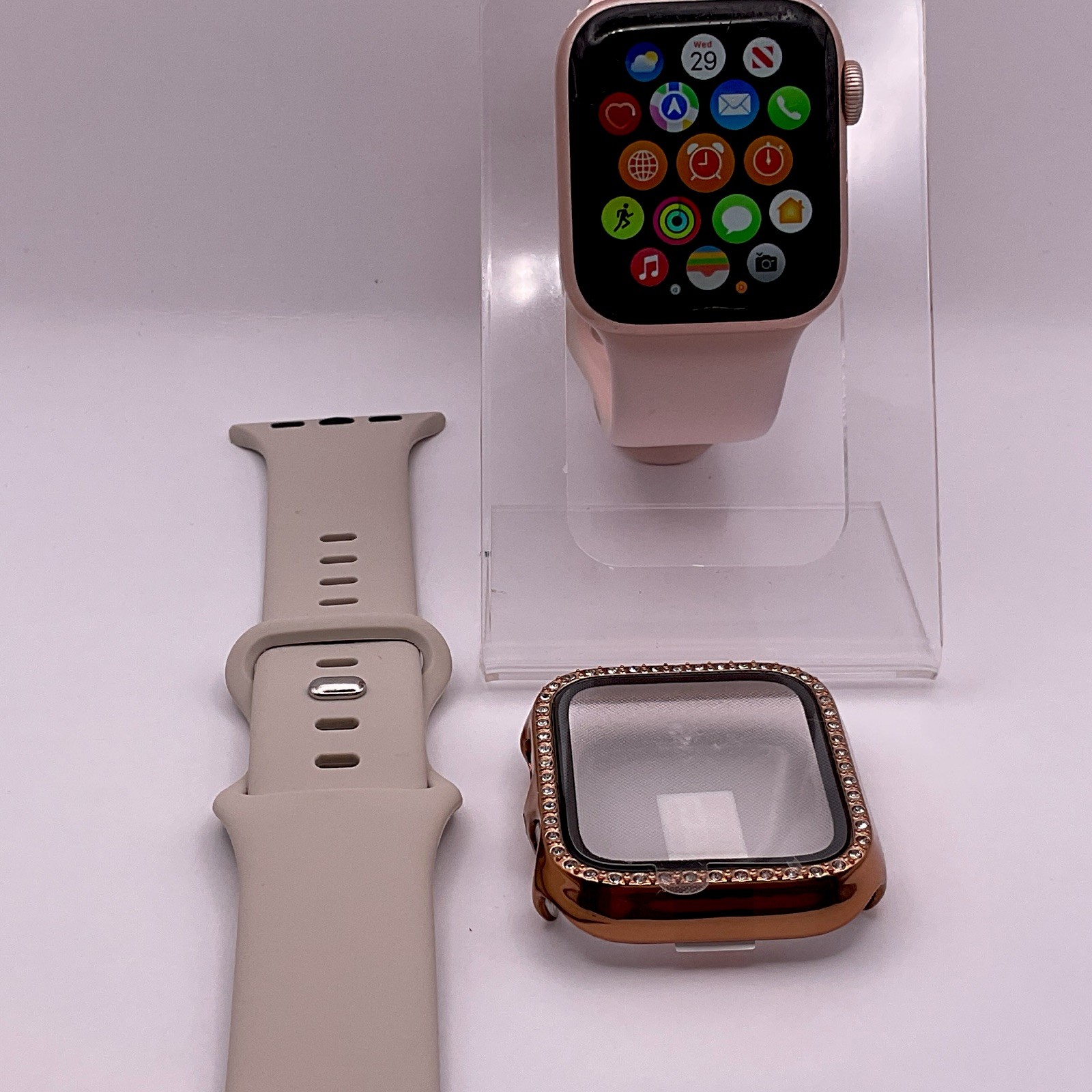 Apple Watch Series 4 GPS 40mm Aluminum Case Ion-X Glass WR-50M Smartwatch
