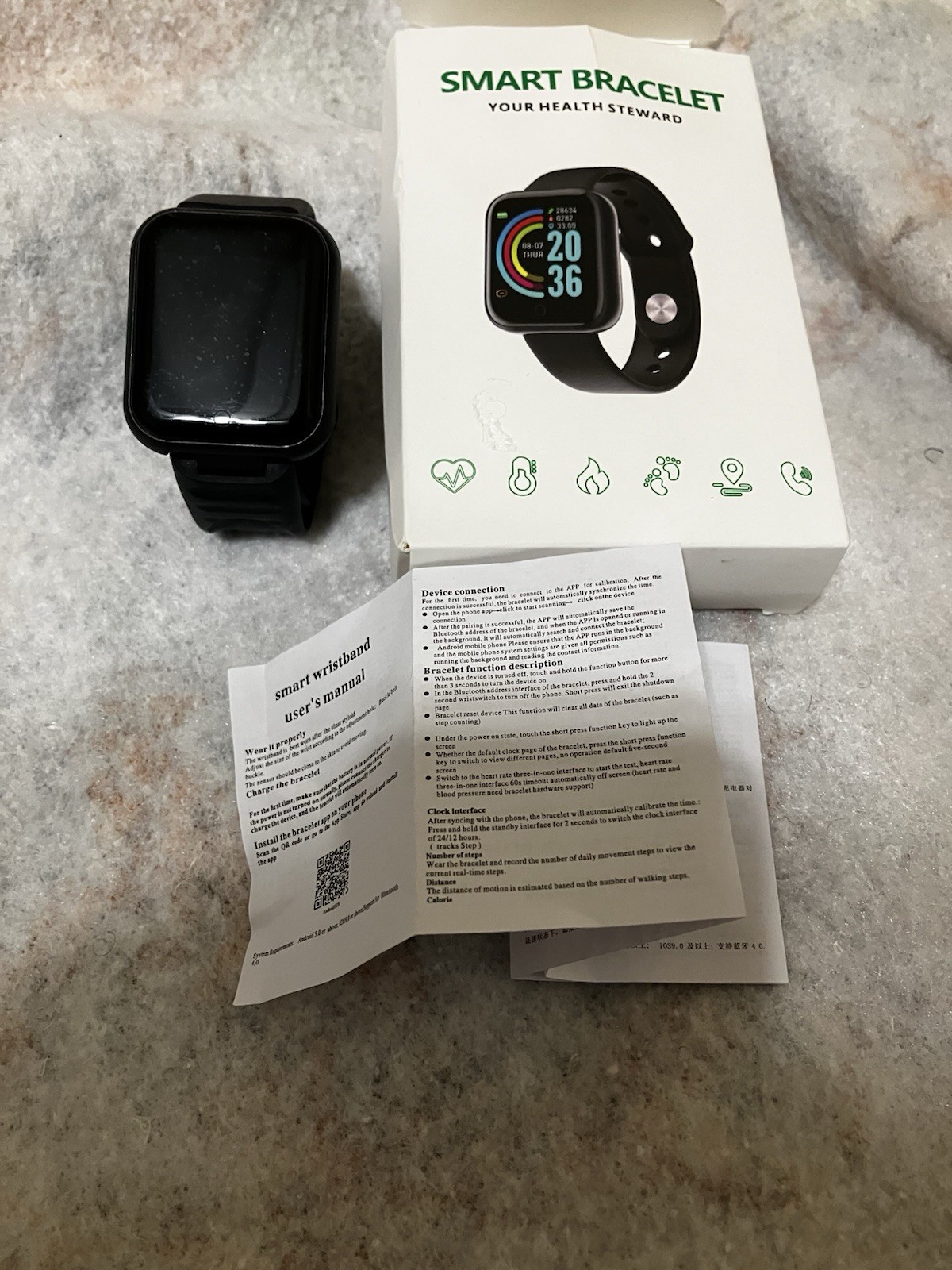 Smart Watch “Your Health Steward” Fitness Tracker/ Smart Health & HR Monitor