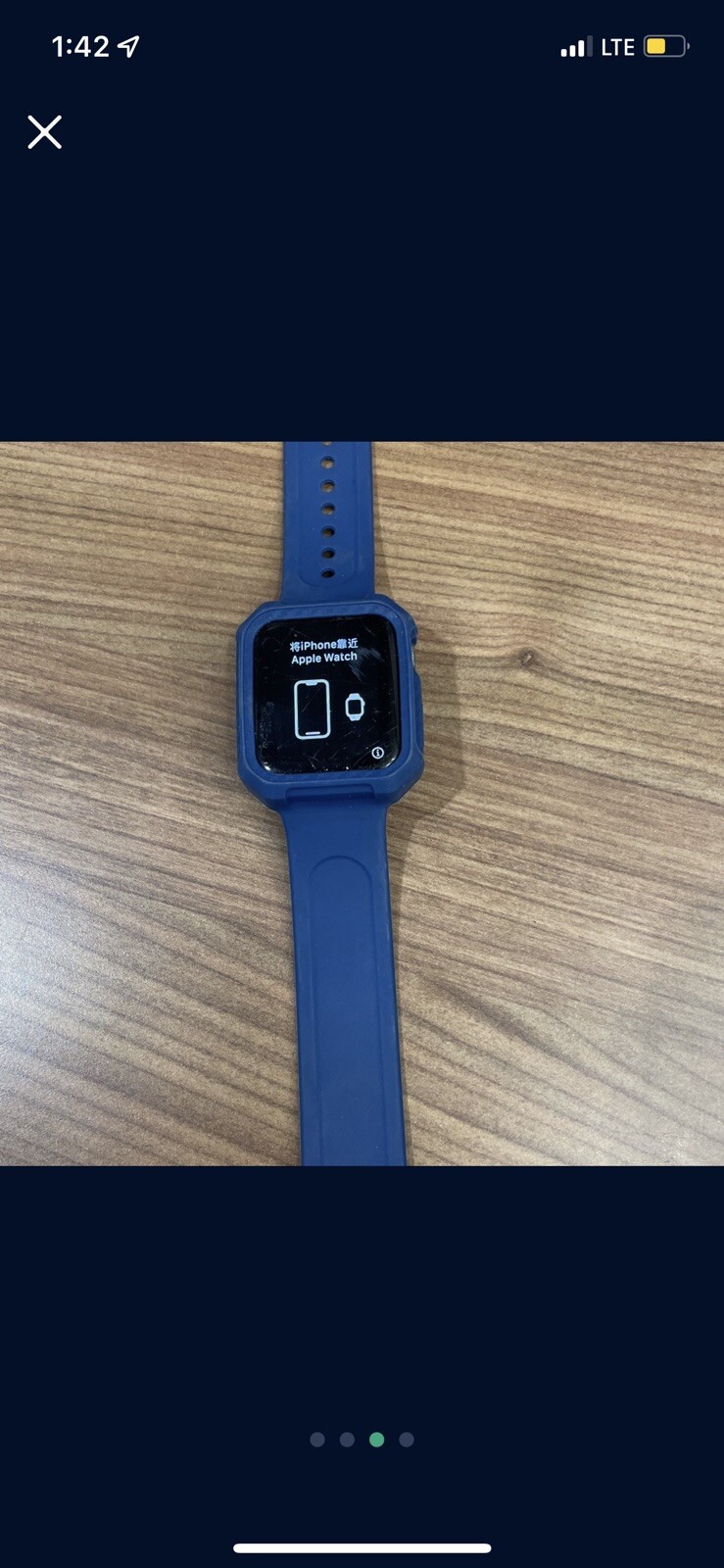 Apple Watch Series 6 44 mm Blue Aluminum Case with Deep Navy Sport Band…