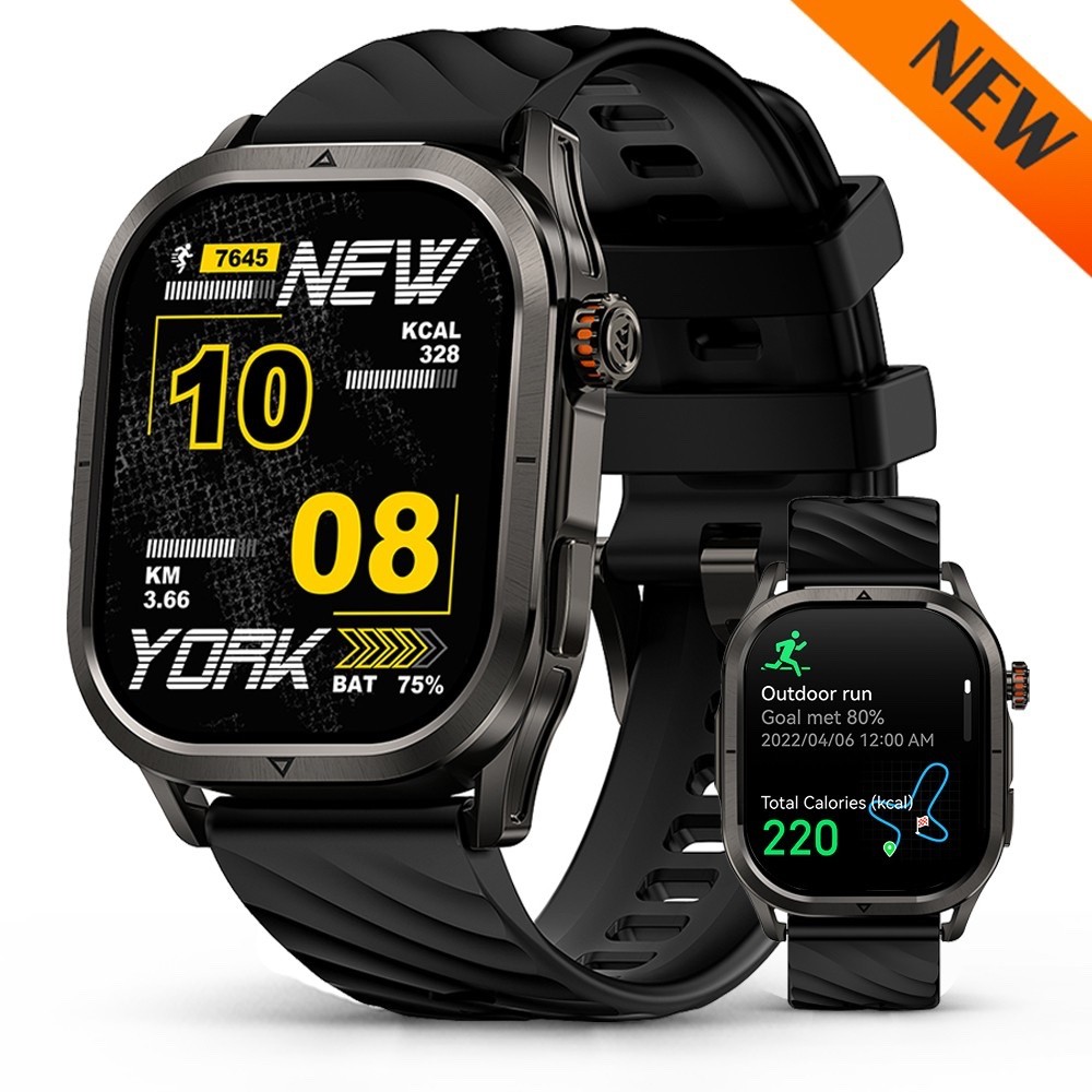 KOSPET MAGIC P10 GPS Smartwatch – 1.96″ AMOLED – 5ATM/IP69K – Black (+BONUS)