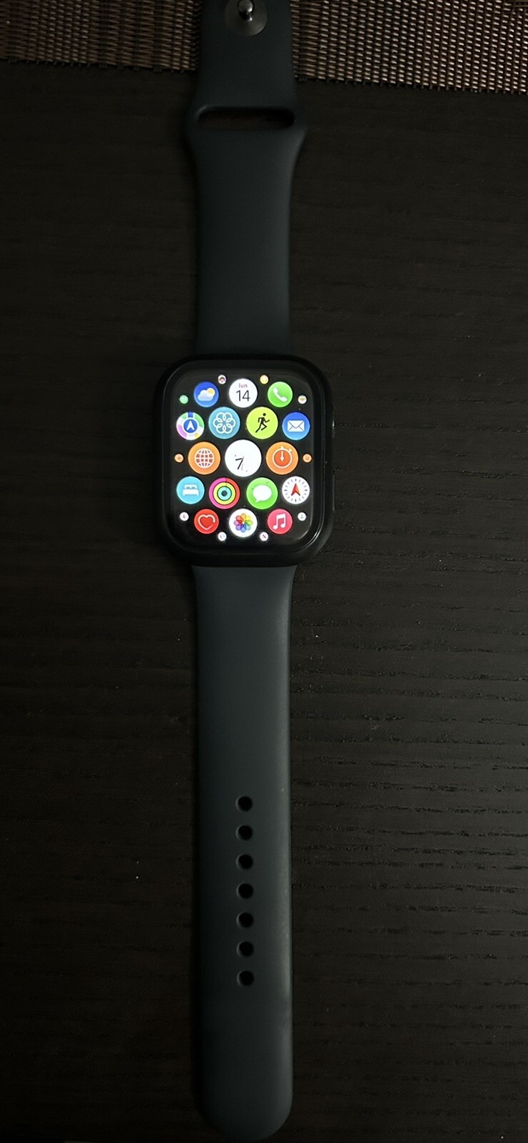 Apple Watch Series 7 45mm Aluminum Case with Sport Band – Midnight, Regular (GPS