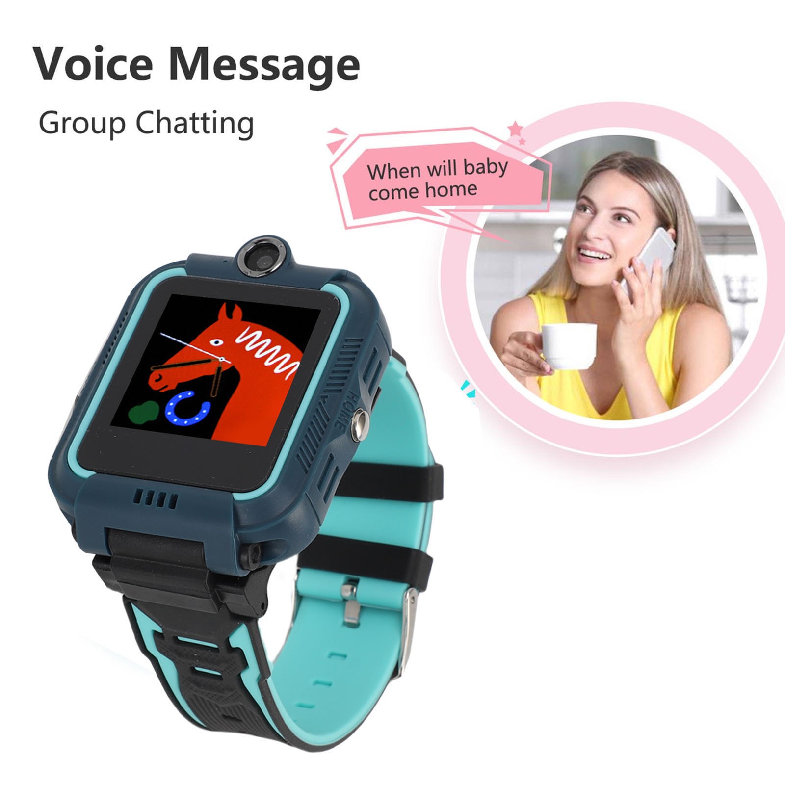 4G Toddlers Smartwatch 1.4 Inch HD Touchscreen Video Calling Camera Music Player
