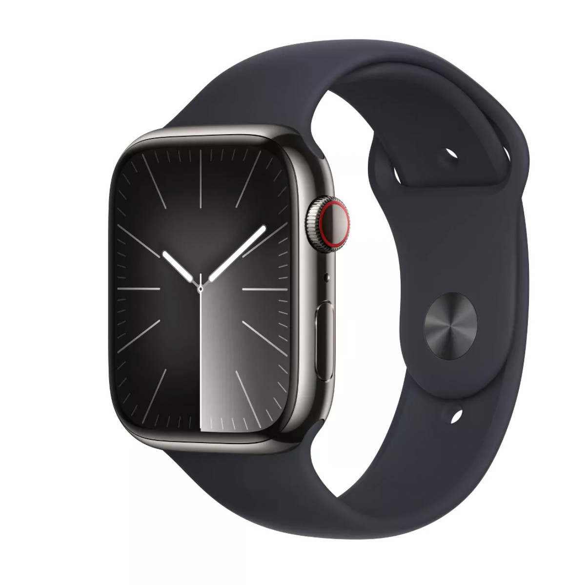 Apple Watch Series 9 41mm Stainless Steel Case with Sport Band – Graphite,…