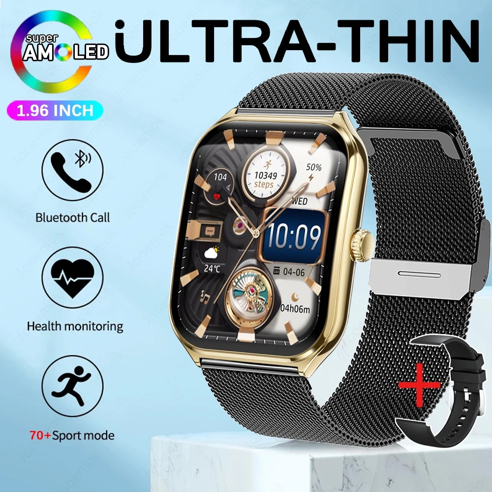 Ultra Thin Men’s Smartwatch AB5691 1.96″ AMOLED 368*448 Always Health