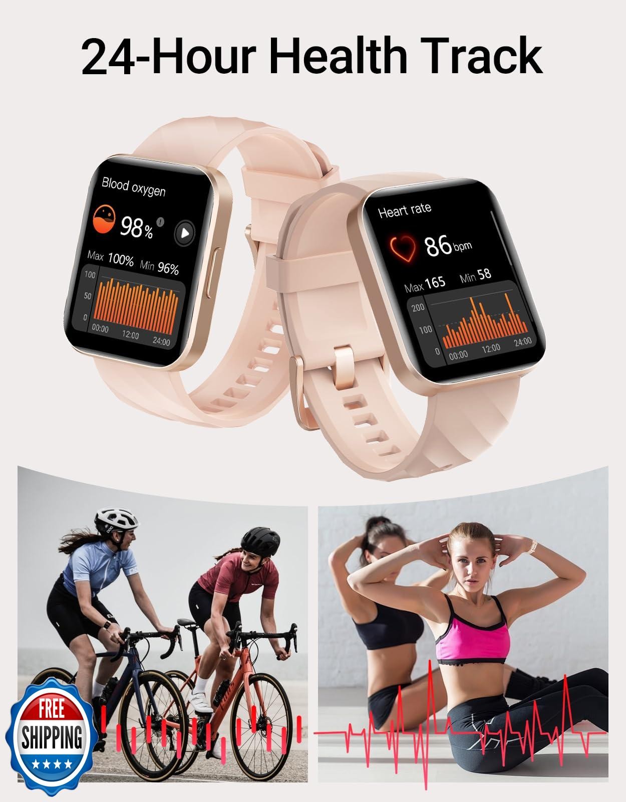 Dakofied Smart Watch (Answer/Make Calls), 1.85″ Smart Watches for Women Men D