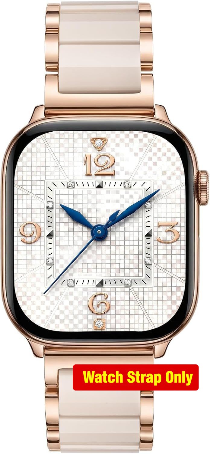 Only Strap For Apple Watch Series 11 38mm Stainless Steel Fashion Rose Gold