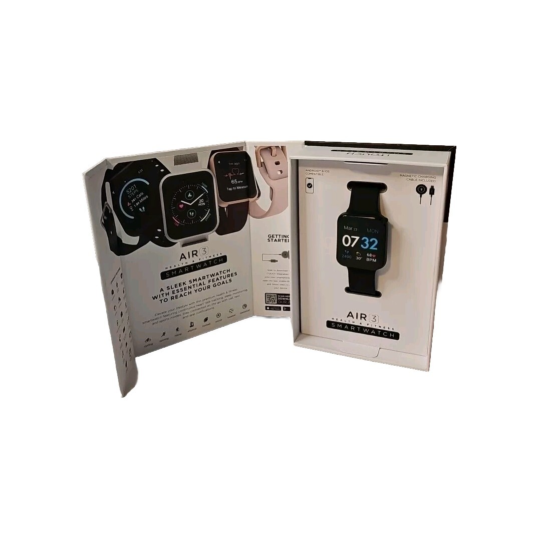 iTouch Air 3 Smartwatch Fitness Tracker Black with Black Strap