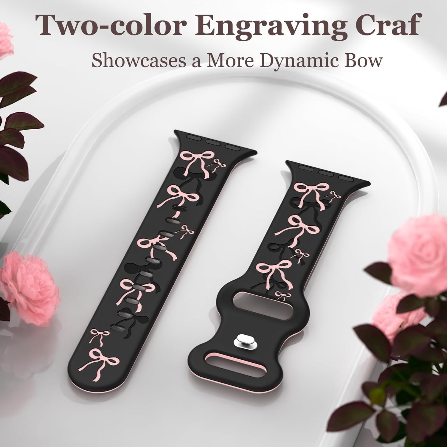 Cute Silicone Strap Compatible with Apple Watch Series 11 40mm 44mm