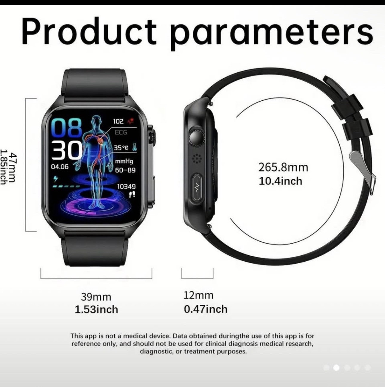 1.96” HD IPS Smart Watch – Big Display, Wireless, Great Value