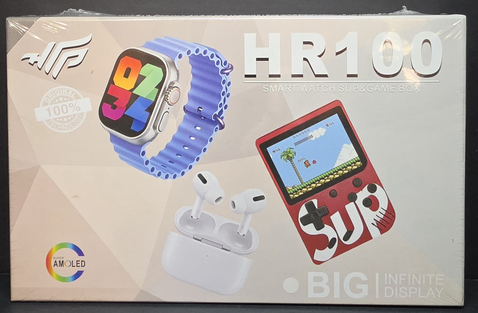 HR100 Handheld Game, Smartwatch & Earphones
