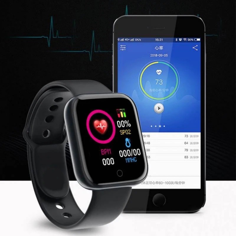 Smart Watch Fitness Tracker Heart Rate Sleep Monitor Bluetooth Sport Wristband