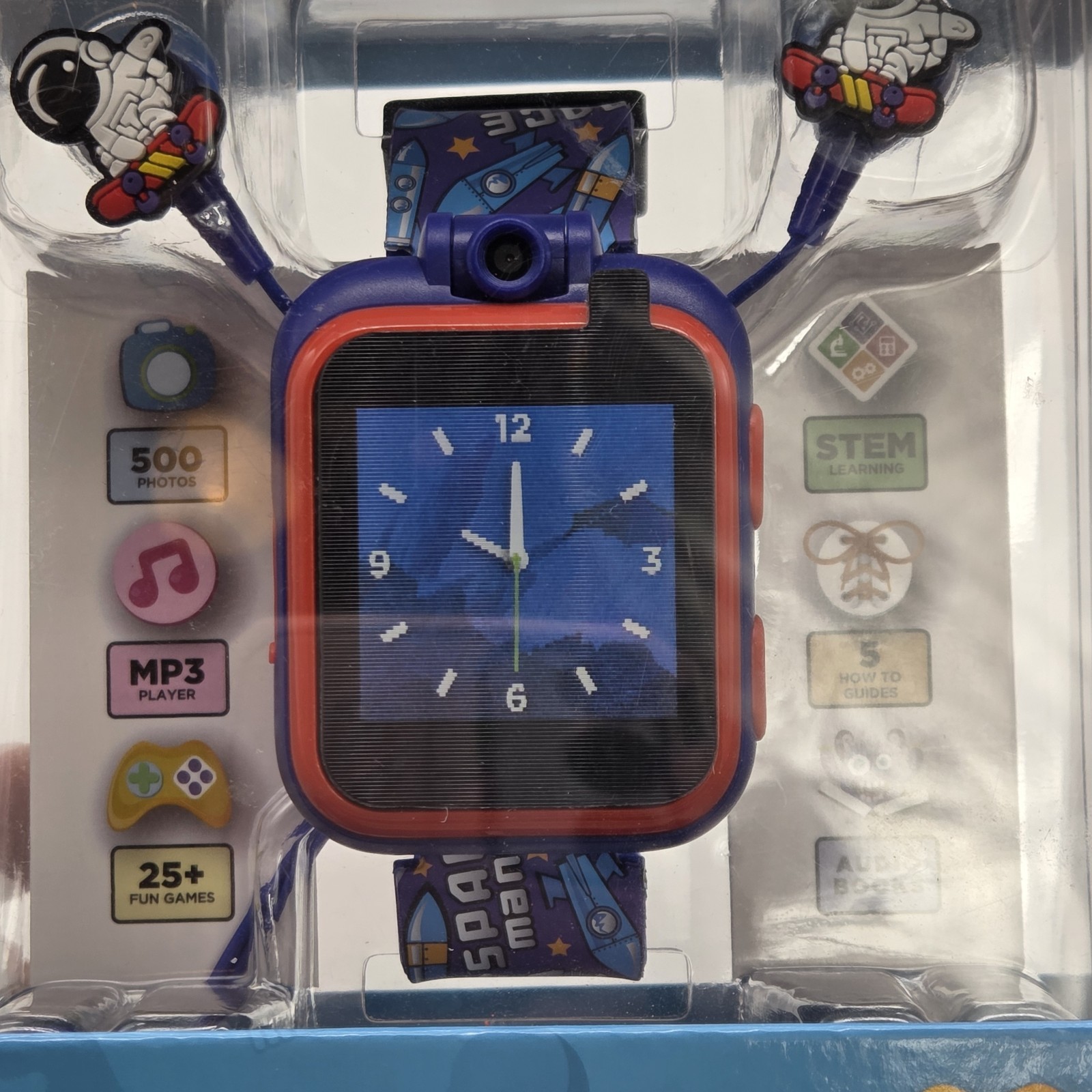 iTech Jr. Kids Smartwatch & Earphones Set Blue Space MP3 Games Audiobooks