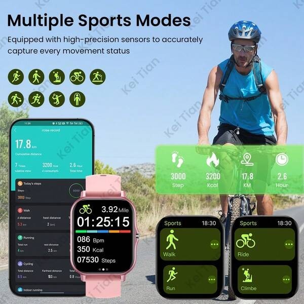 Bluetooth Smart watch Men/Women Bluetooth Compatible with iPhone Samsung Android