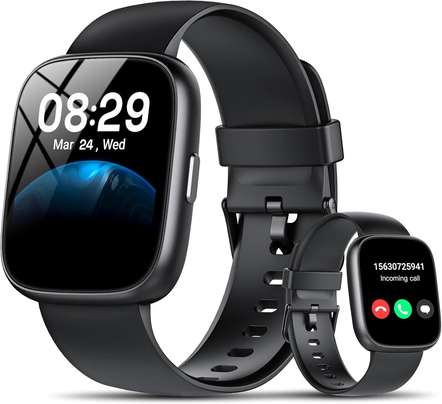 Smart Watch with Alexa Built-In, 1.83″ HD Touchscreen Fitness Tracker with Bluet