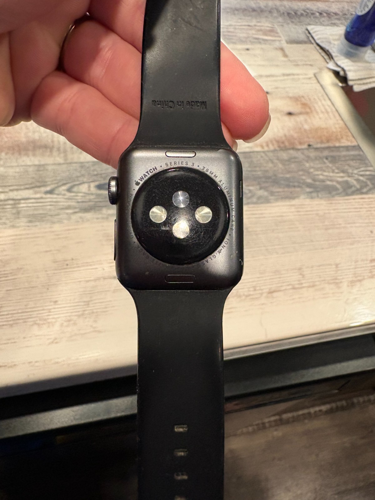 Apple Watch Series 3 + GPS 38mm Space Gray Aluminum Case with Black Sport Band