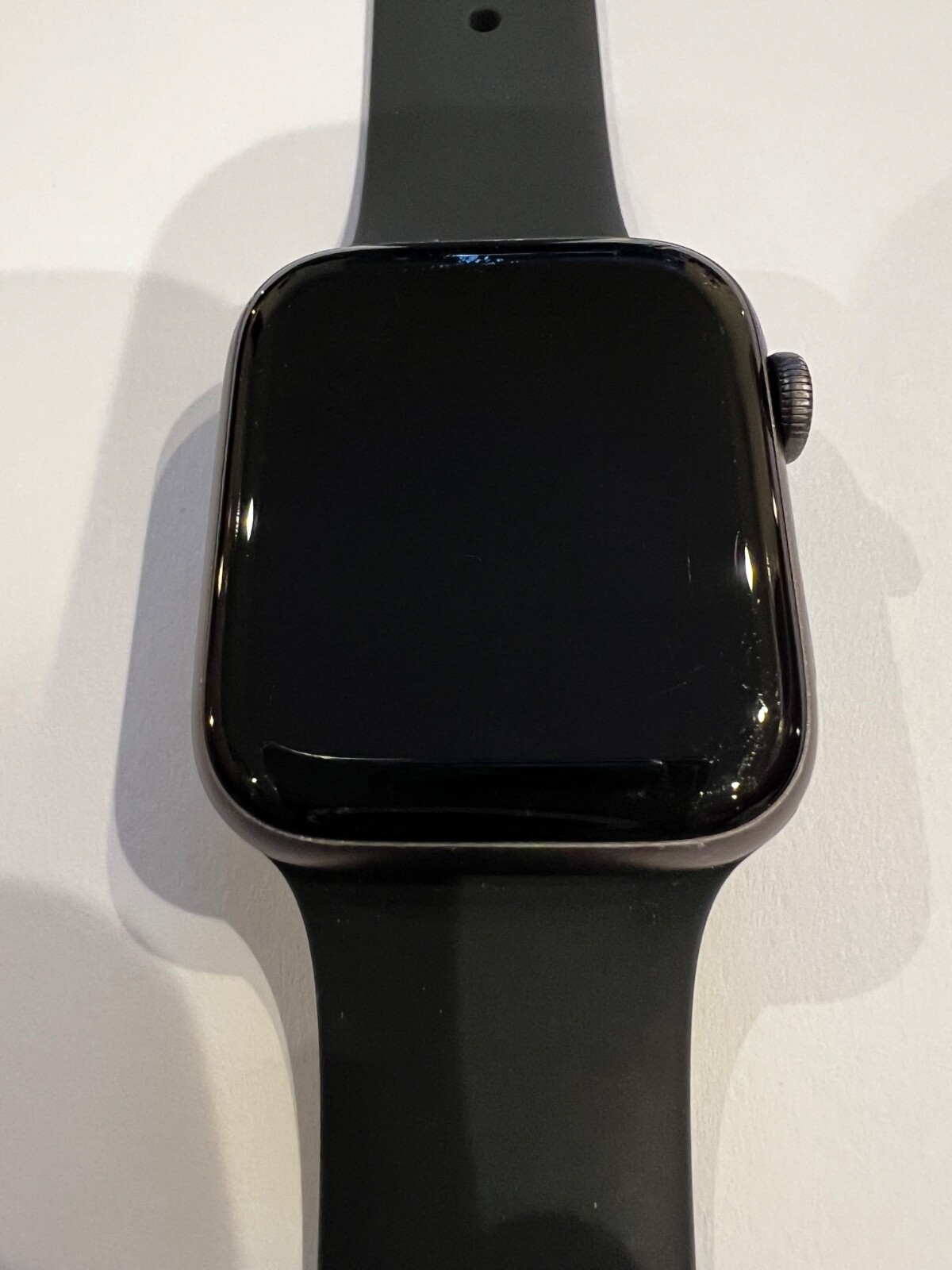 Apple Watch Series 5 44mm Space Gray Aluminum Case with Black Sport Band