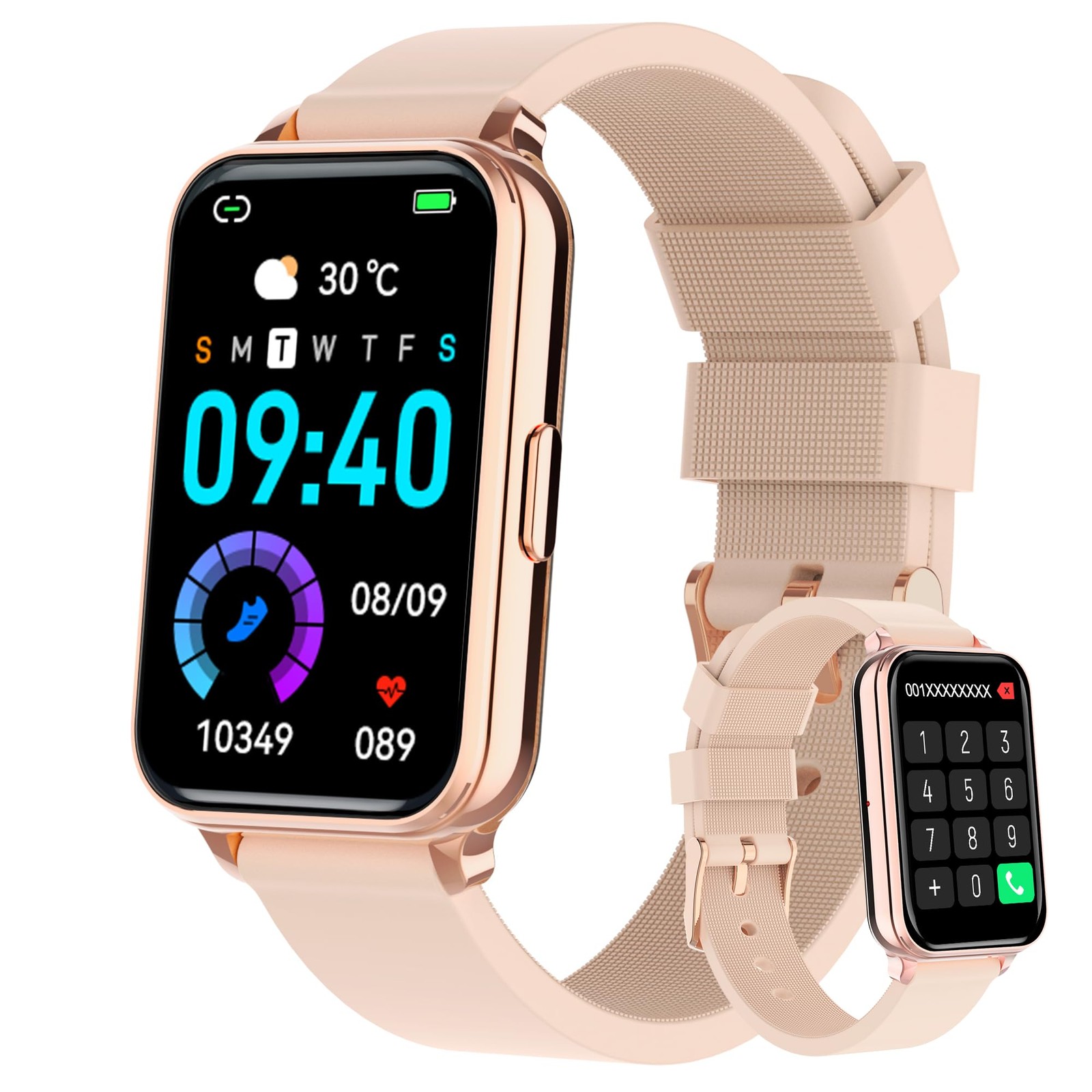 Smart Watch Fitness Tracker Make/Answer Calls for Women Men with Heart Rate B…
